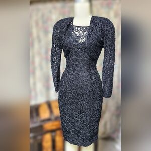 Carmen Marc Valvo cocktail dress, with Bolero jacket